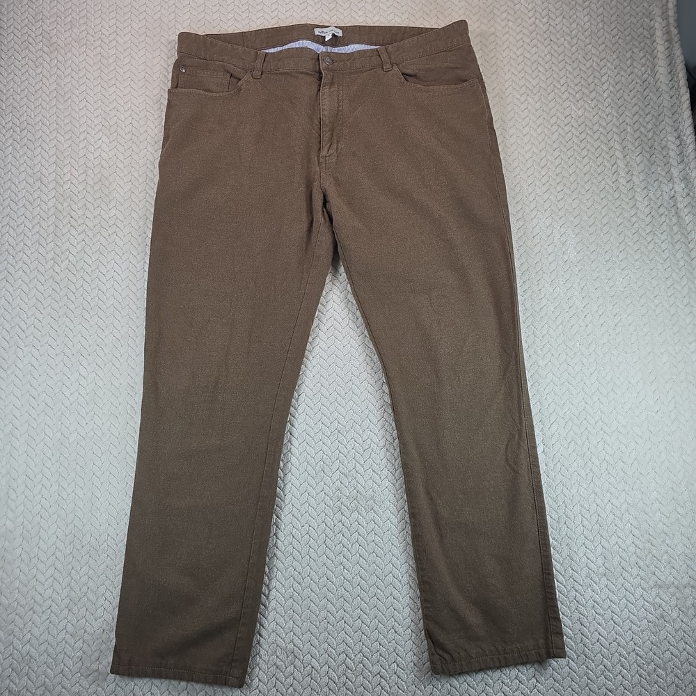 Peter Millar Brown 5-Pocket Trousers Mens 38x30 Cotton Stretch Straight Pants